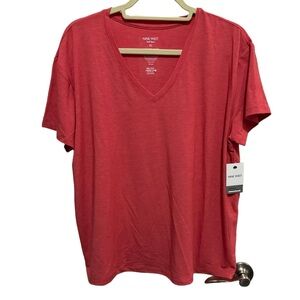 Nine West - soft spun tshirt - Coral- size XL NWT